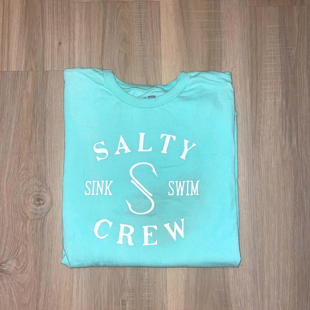Light blue mens salty crew t shirt